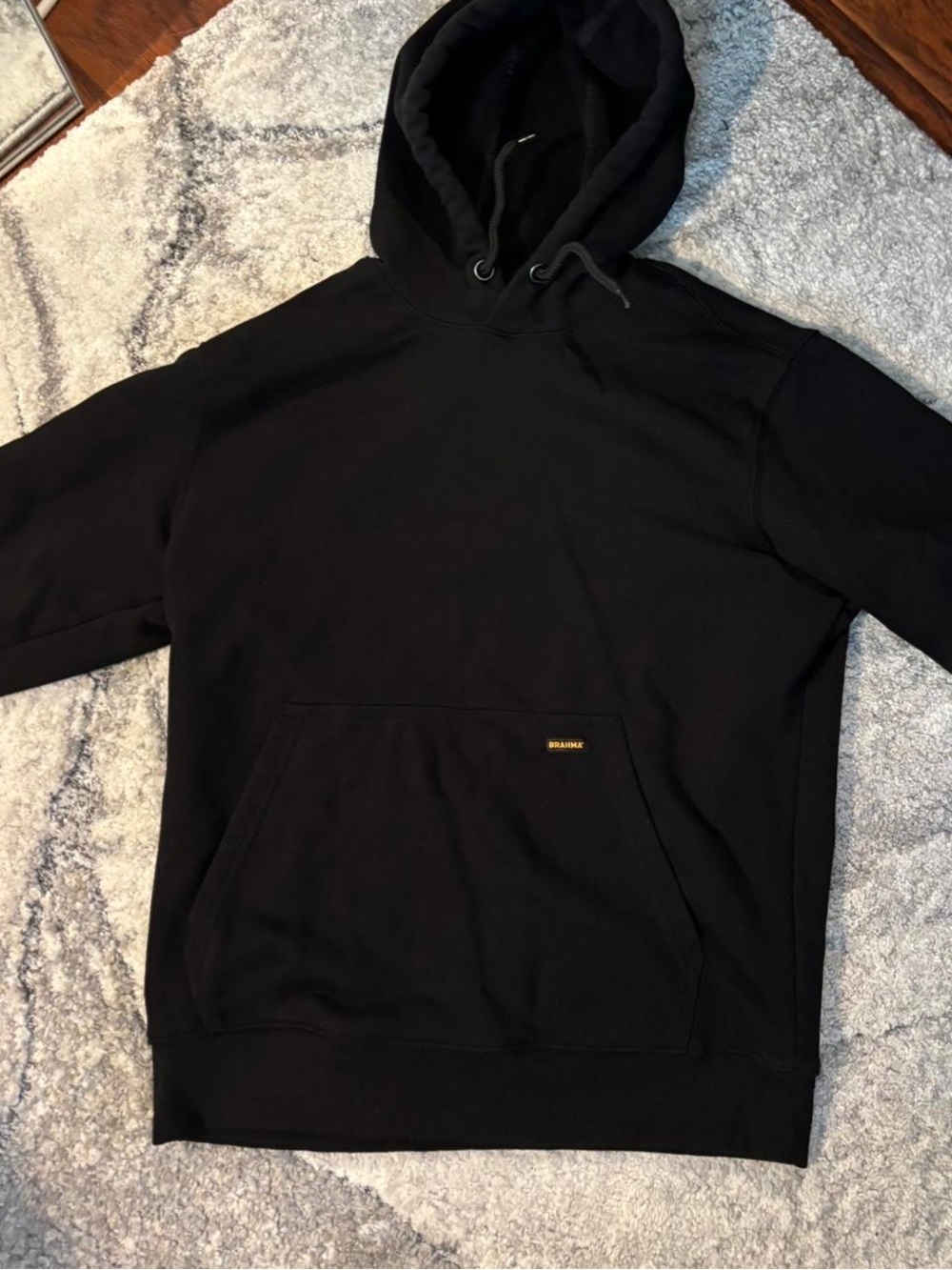 Black Hooded Pullover Sweatshirt - Brand Unspecified